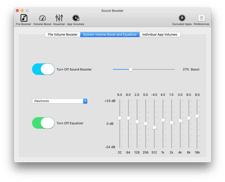 increase volume in mac